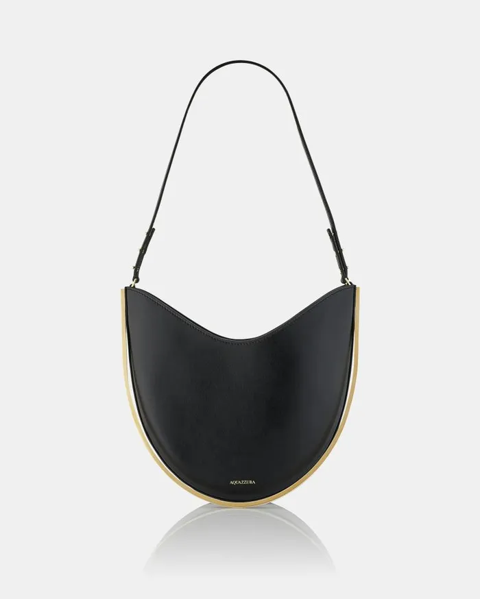 Purist Hobo Black Women Aquazzura Shoulder Bags Purist Hobo Black Women Aquazzura Shoulder Bags