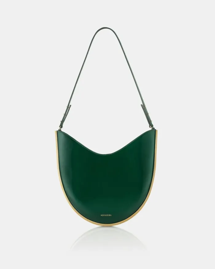 Purist Hobo Green Women Aquazzura Shoulder Bags Purist Hobo Green Women Aquazzura Shoulder Bags