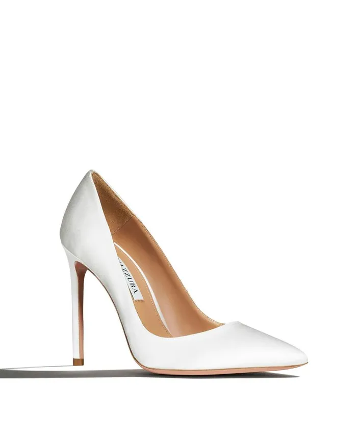 Purist Pump 105 White Women Aquazzura Bridal