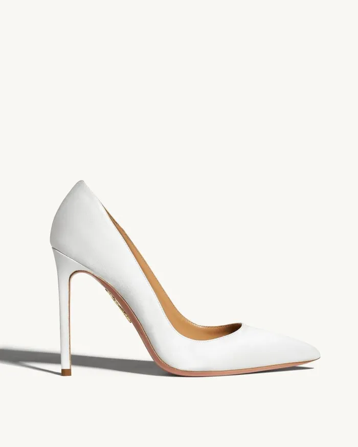 Purist Pump 105 White Women Aquazzura Bridal Purist Pump 105 White Women Aquazzura Bridal