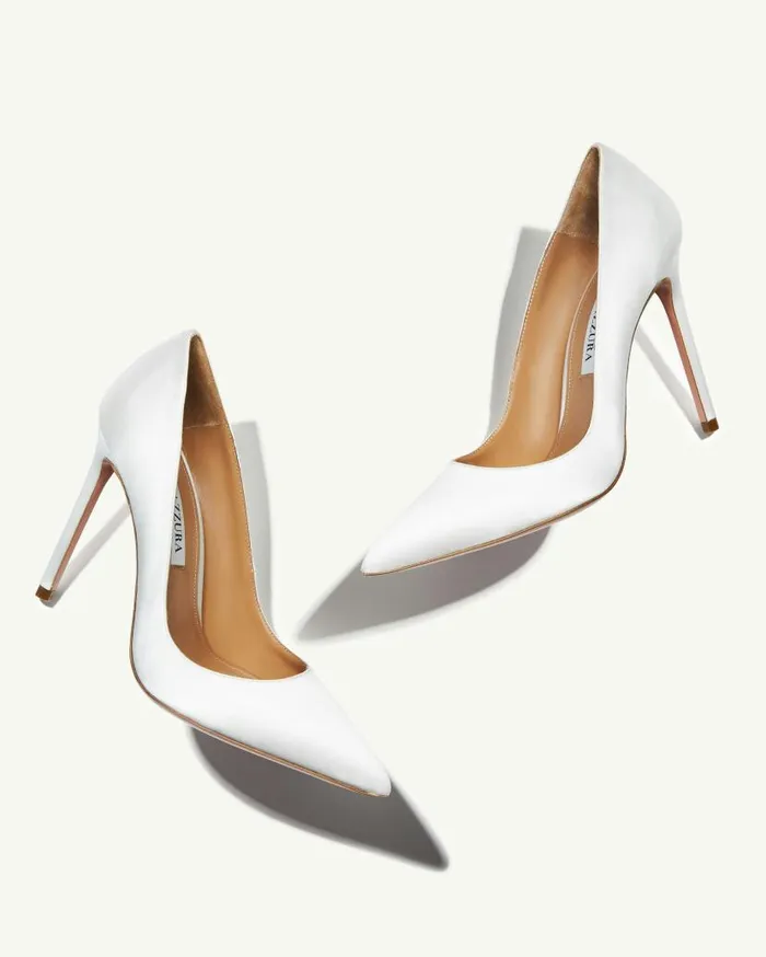 Purist Pump 105 White Women Aquazzura Bridal Purist Pump 105 White Women Aquazzura Bridal