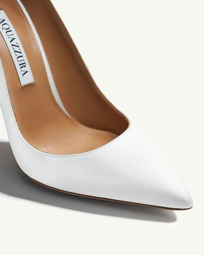 Purist Pump 105 White Women Aquazzura Bridal Purist Pump 105 White Women Aquazzura Bridal