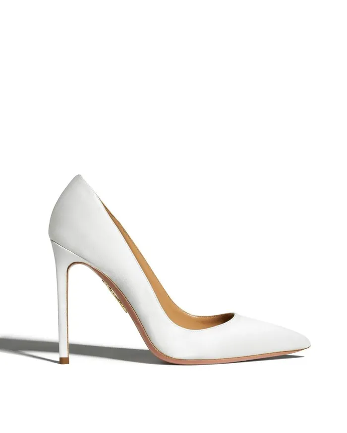 Purist Pump 105 White Women Aquazzura Bridal Purist Pump 105 White Women Aquazzura Bridal
