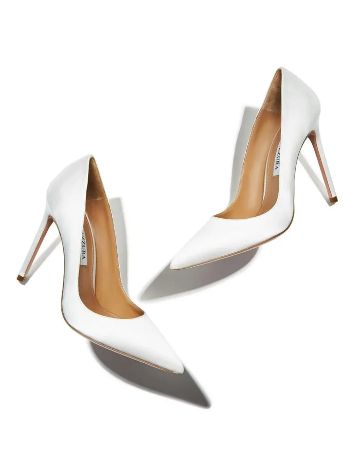 Purist Pump 105 White Women Aquazzura Bridal Purist Pump 105 White Women Aquazzura Bridal