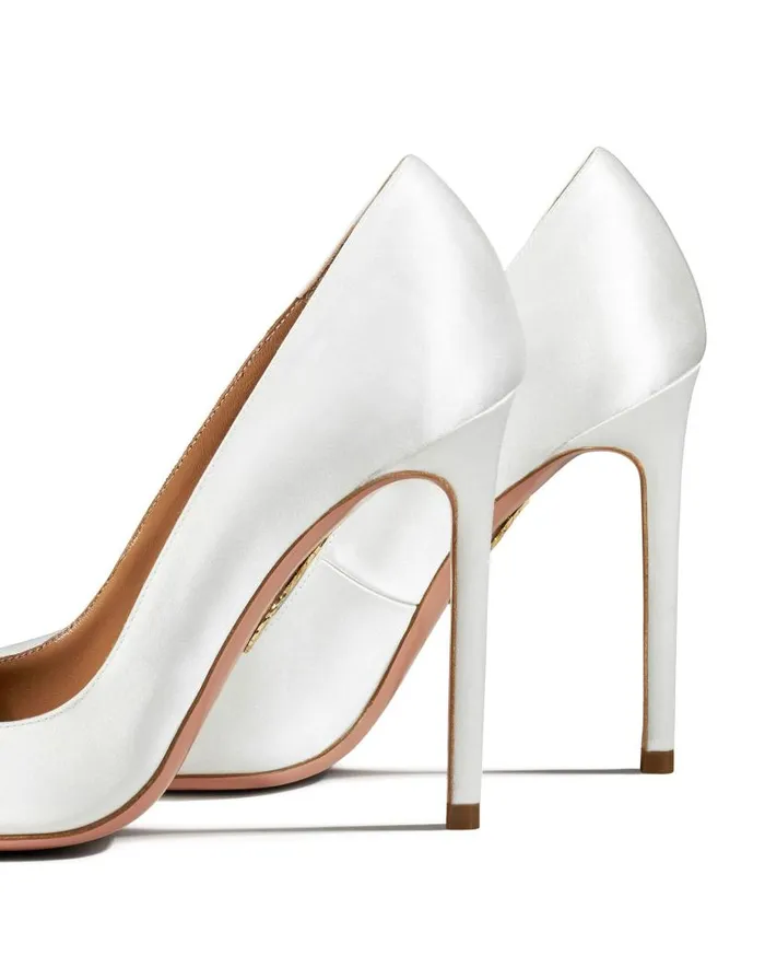 Purist Pump 105 White Women Aquazzura Bridal Purist Pump 105 White Women Aquazzura Bridal