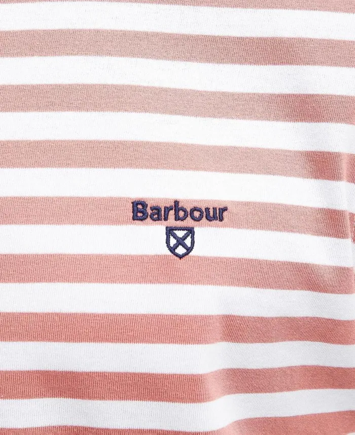 Quay Striped TShirt Heritage Lemon Men Barbour TShirts