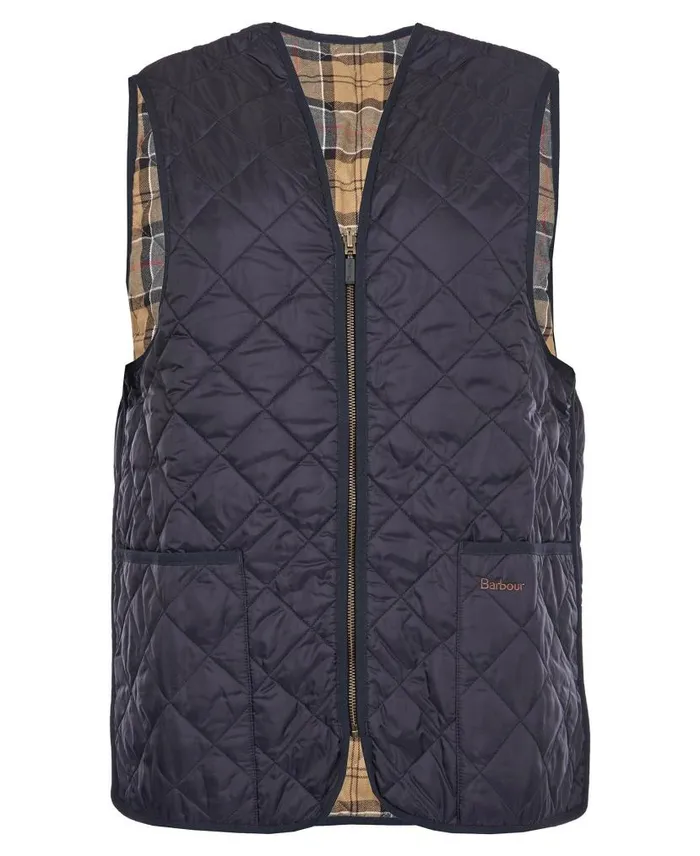 Quilted ZipIn Liner Blackmodern Men Barbour Gilets and Liners