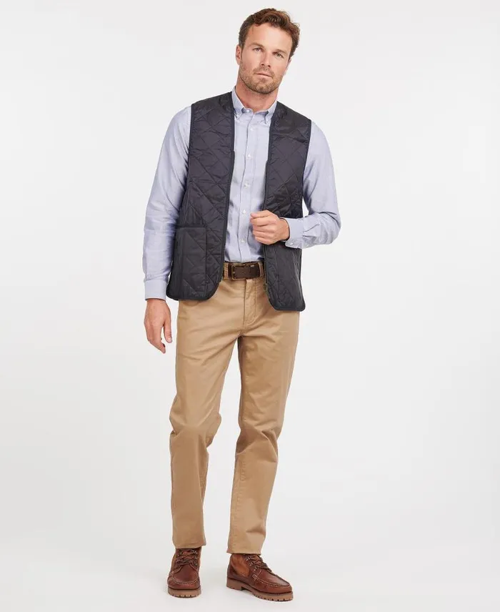 Quilted ZipIn Liner Blackmodern Men Barbour Gilets and Liners