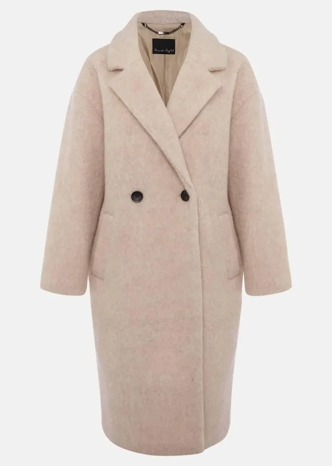 Quinn Textured Cocoon Coat Warm White Women Phase Eight Coats