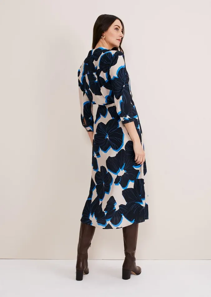 Rae Floral Wrap Dress Bluecamelpink Women Phase Eight Dresses