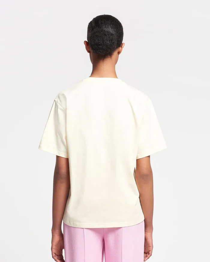 Reece Embroidered CottonJersey TShirt CremeGreen MenWomen Nanushka Tops