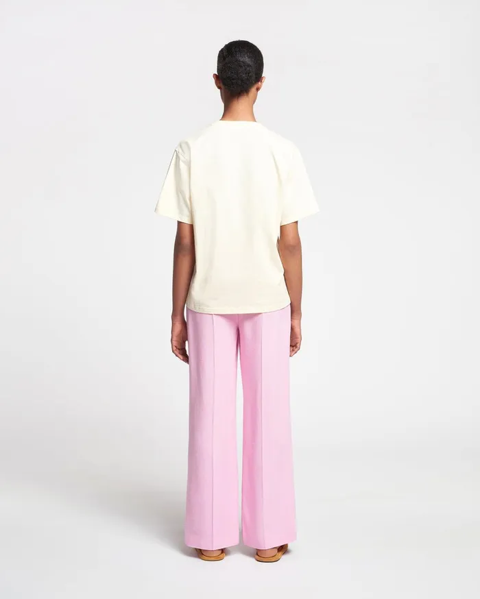 Reece Embroidered CottonJersey TShirt CremeGreen MenWomen Nanushka Tops