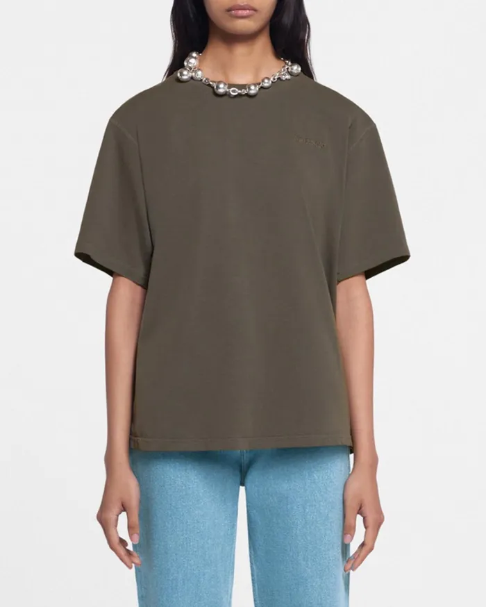 Reece Organically Grown Cotton TShirt Asphalt WomenMen Nanushka Tops
