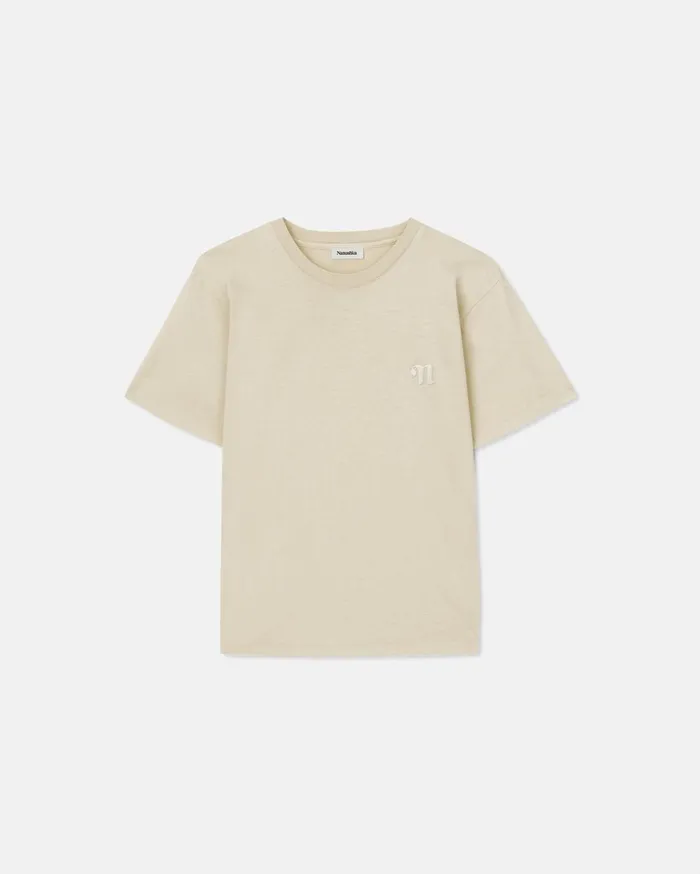 Reece Organically Grown Cotton TShirt Shell Symbol WomenMen Nanushka Tops