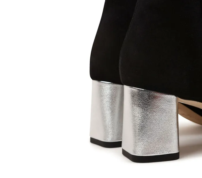 Repetto Womens Boots and Ankle Boots Melo Boots Black And Silver Popular