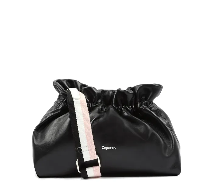 Repetto Womens Crossbody Bags Studio Bag Small Size Black And Iconic Pink Online
