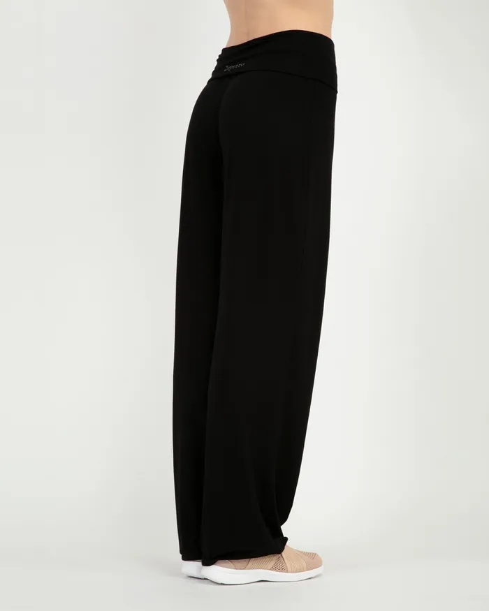 Repetto Womens Jazz Viscose Jazz Pants With Fold Over Waistband Black Gift Ideas