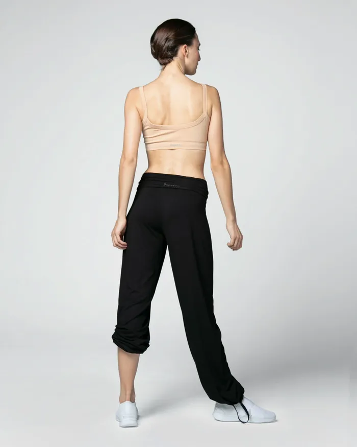 Repetto Womens Jazz Viscose Jazz Pants With Fold Over Waistband Black Gift Ideas