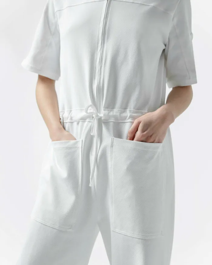 Repetto Womens Pants and Jumpsuits Jumpsuit In Stretch Pique White Gift 4 You