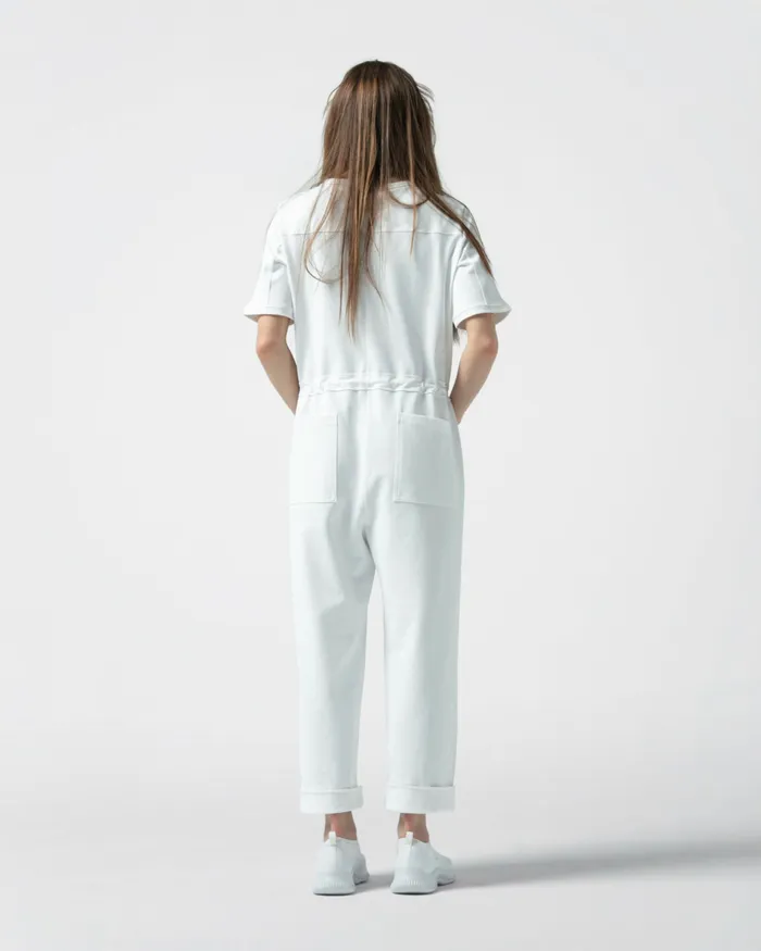 Repetto Womens Pants and Jumpsuits Jumpsuit In Stretch Pique White Gift 4 You