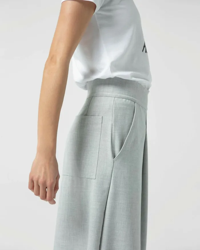 Repetto Womens Pants and Jumpsuits Large Stretch Jersey 78 Pants Mottled Light Grey On Sale