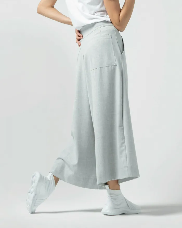 Repetto Womens Pants and Jumpsuits Large Stretch Jersey 78 Pants Mottled Light Grey On Sale