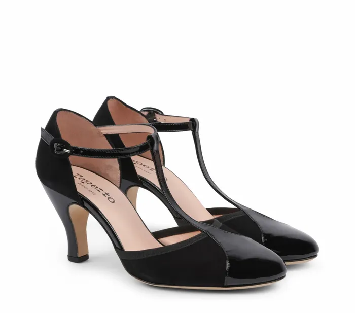 Repetto Womens Sandals Baya TStraps Black Casaul