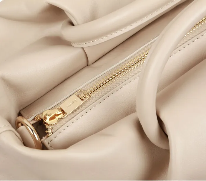 Repetto Womens Shoulder Bags Petit Drapp Bag Beige Lin Gift 4 You