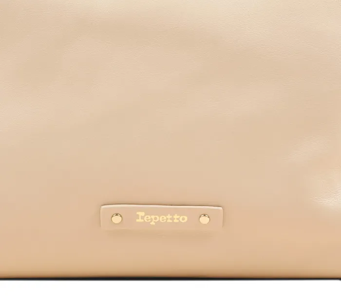 Repetto Womens Shoulder Bags Petit Drapp Bag Beige Lin Gift 4 You