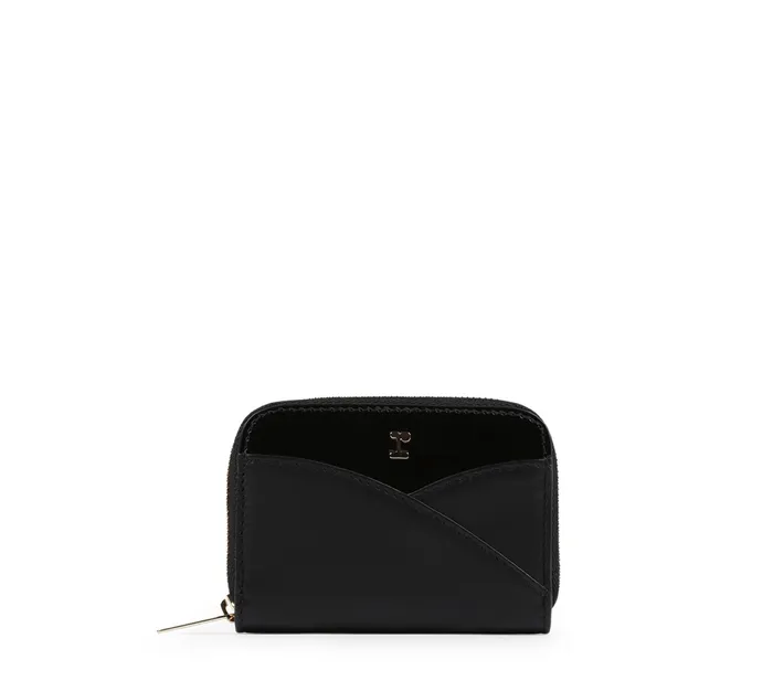 Repetto Womens Small Leather Goods Zippered Wallet Black Gift for Friend