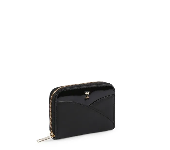 Repetto Womens Small Leather Goods Zippered Wallet Black Gift for Friend
