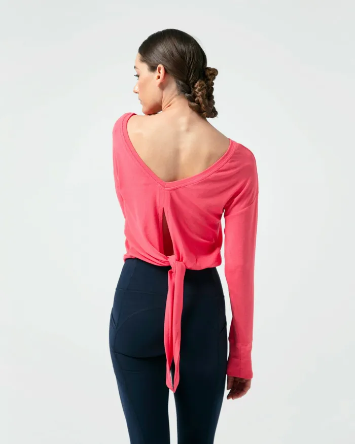 Repetto Womens Tops and TShirts Long Sleeves Top To Tie Pink Melba Popular