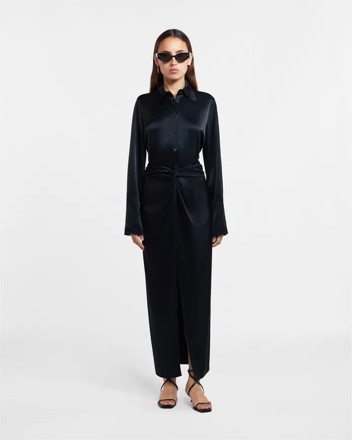 Retro Shirt Black Women Nanushka Shirts and Blouses