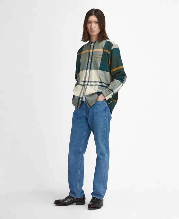 Reyner Oversized LongSleeved Tartan Shirt Dress Tartan Men Barbour Shirts