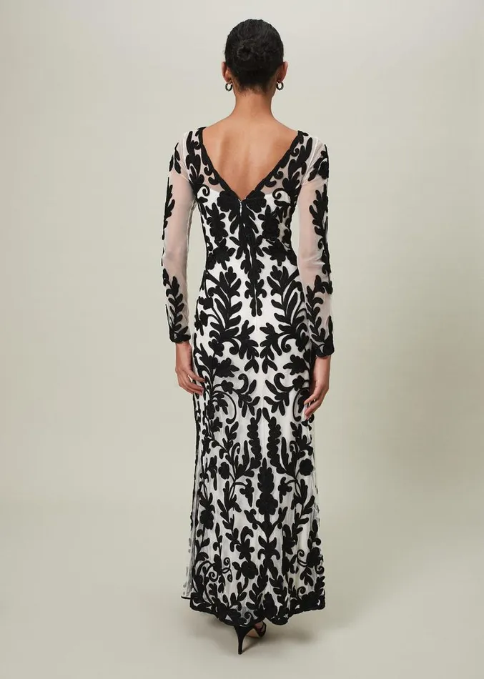 Ria Tapework Dress Blackwhite Women Phase Eight Dresses