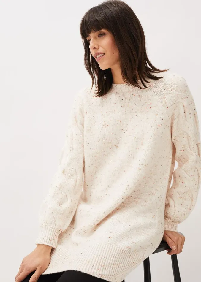 Rian Chunky Cowl Neck Jumper Dress Multicoloured Women Phase Eight Dresses
