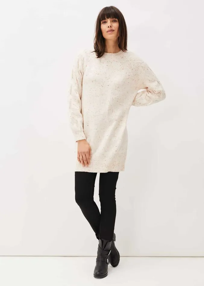 Rian Chunky Cowl Neck Jumper Dress Multicoloured Women Phase Eight Dresses