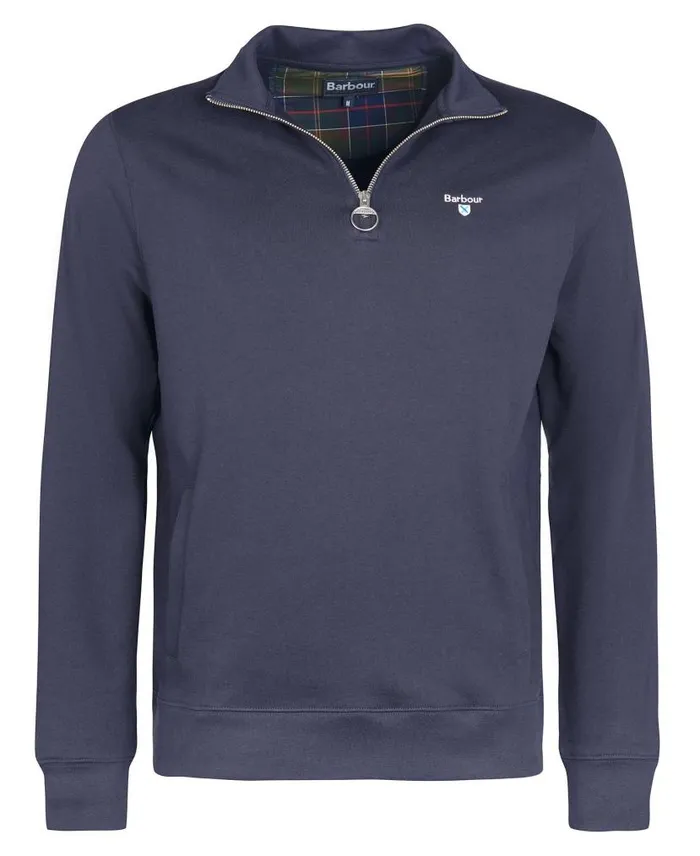 Rothley Half Zip Sweatshirt Navy Men Barbour Hoodies and Sweatshirts