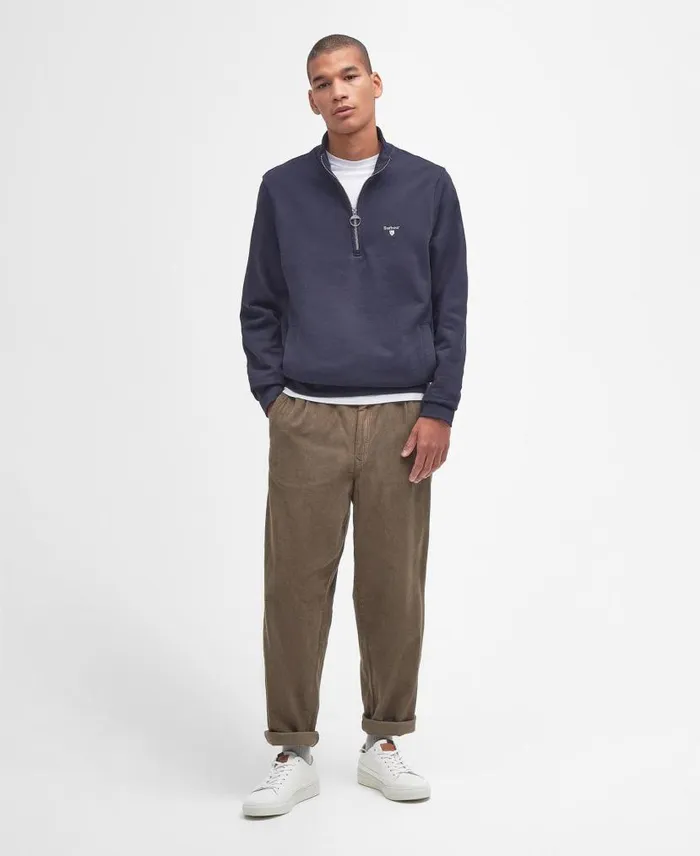 Rothley Half Zip Sweatshirt Navy Men Barbour Hoodies and Sweatshirts