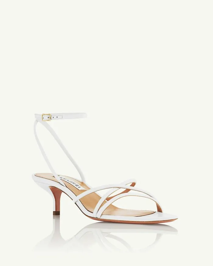 Roy Sandal 50 White Women Aquazzura Bridal