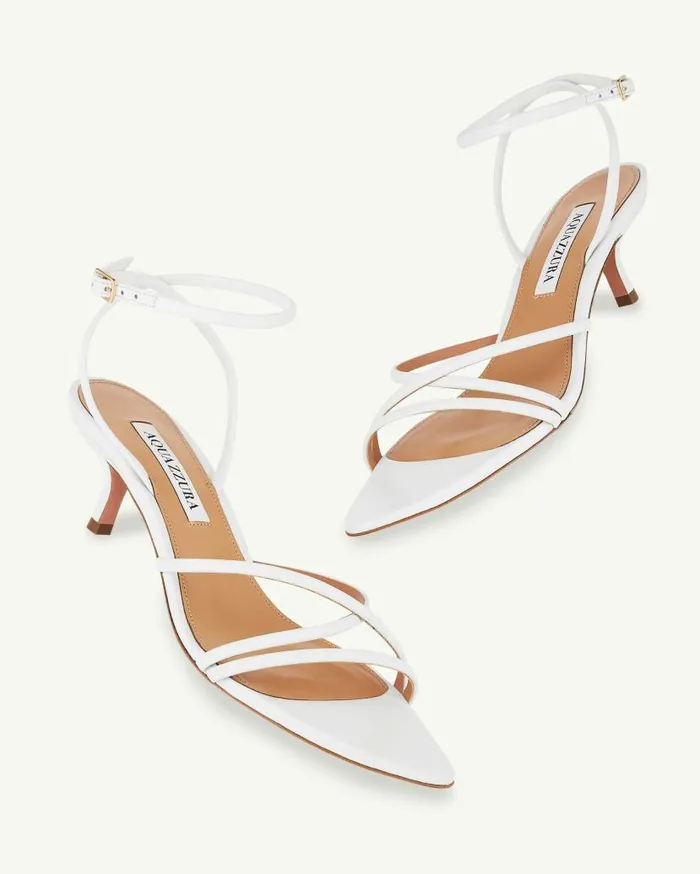 Roy Sandal 50 White Women Aquazzura Bridal Roy Sandal 50 White Women Aquazzura Bridal