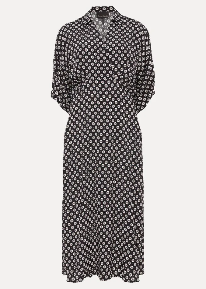 Ryleigh Geometric Print Midi Dress Blackraspberry Women Phase Eight Dresses