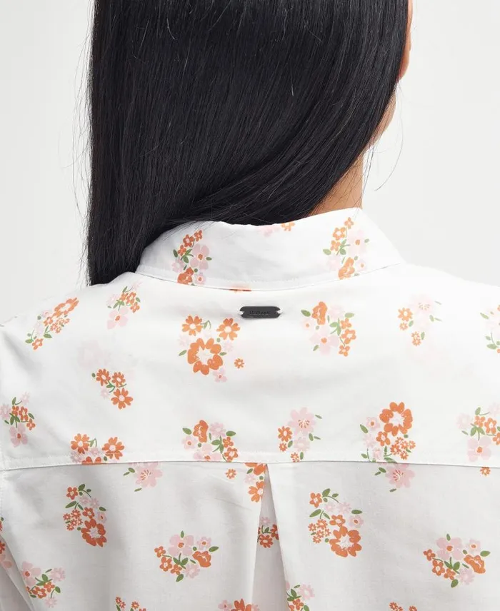 Safari Relaxed LongSleeved Shirt Linear Dog Print Women Barbour Shirts and Blouses