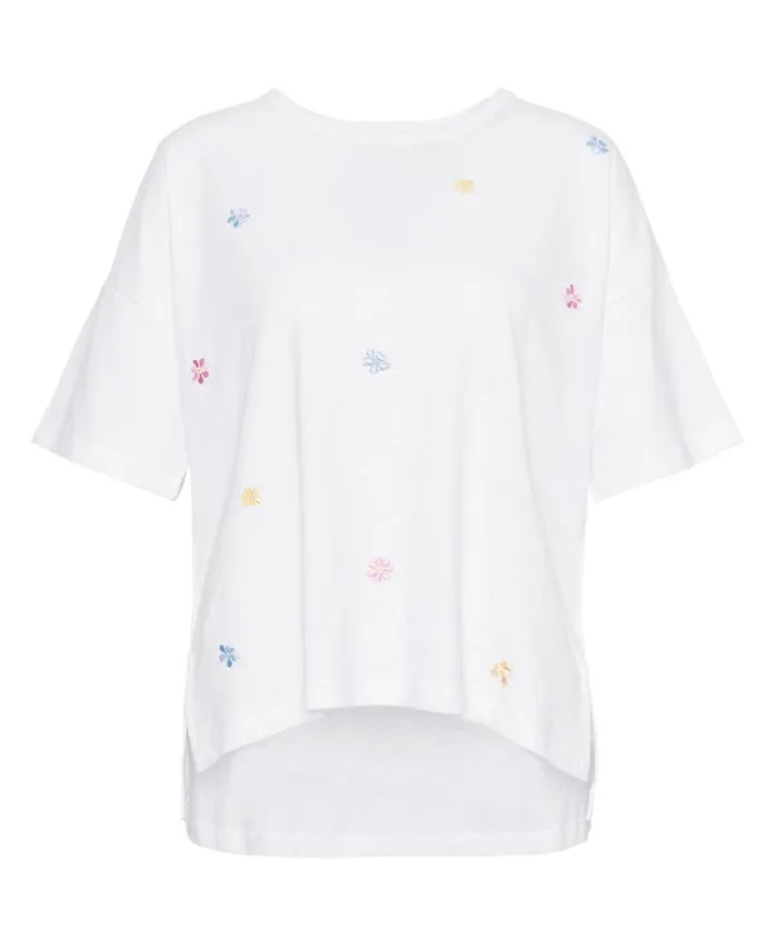 Sandfield Floral TShirt Classic White Women Barbour TShirts