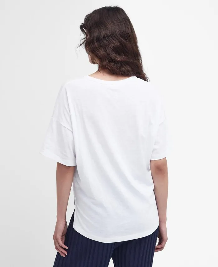 Sandfield Floral TShirt Classic White Women Barbour TShirts