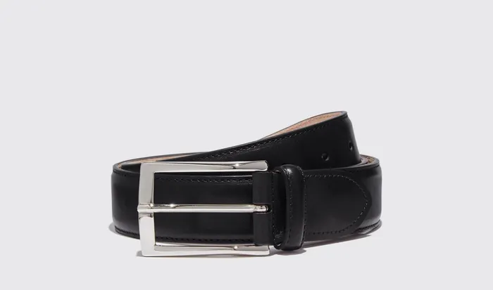 Scarosso Belts Men Cintura Nera Classica Black Calf