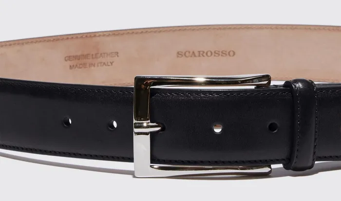 Scarosso Belts Men Cintura Nera Classica Black Calf