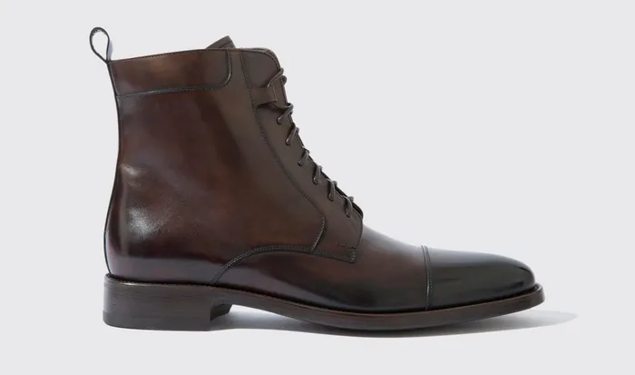 Scarosso Boots Men Tot Ebano Dark Brown Calf