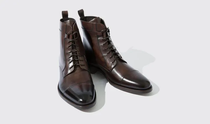 Scarosso Boots Men Tot Ebano Dark Brown Calf