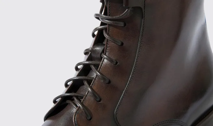 Scarosso Boots Men Tot Ebano Dark Brown Calf